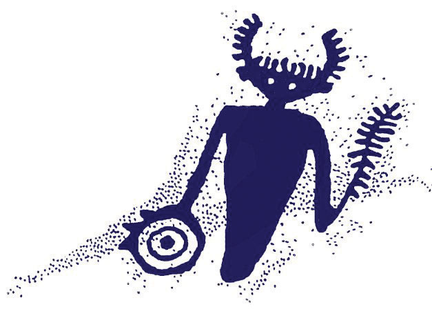 Image of petroglyph, or prehistoric rock carving.
